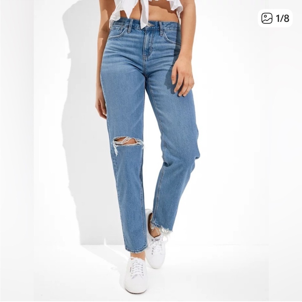 AE x the Jeans Redesign Ripped 90s Straight Jeans